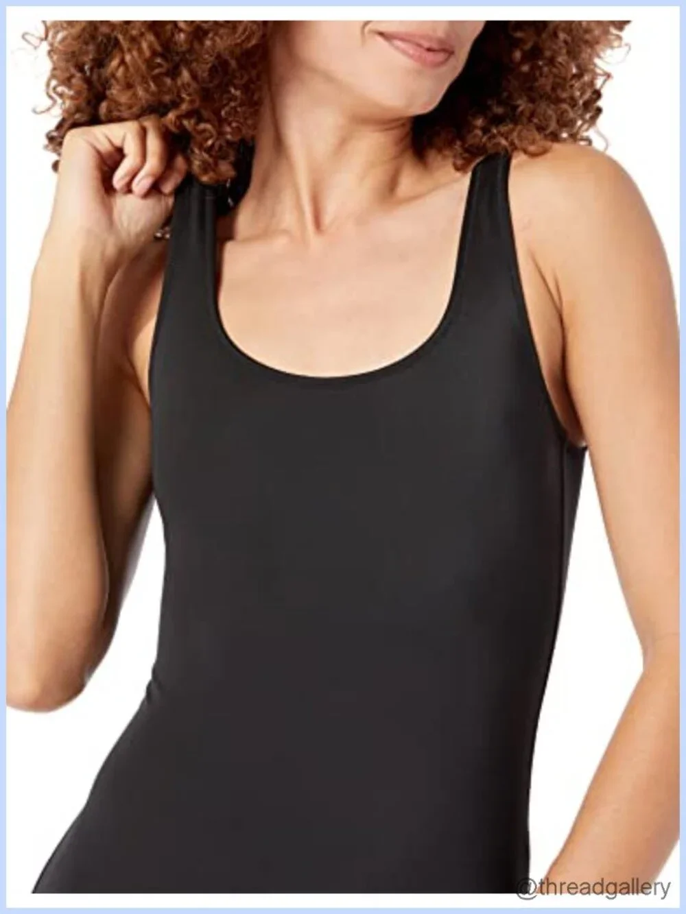 Women's One Piece Scoop Neck Coverage Swimsuit